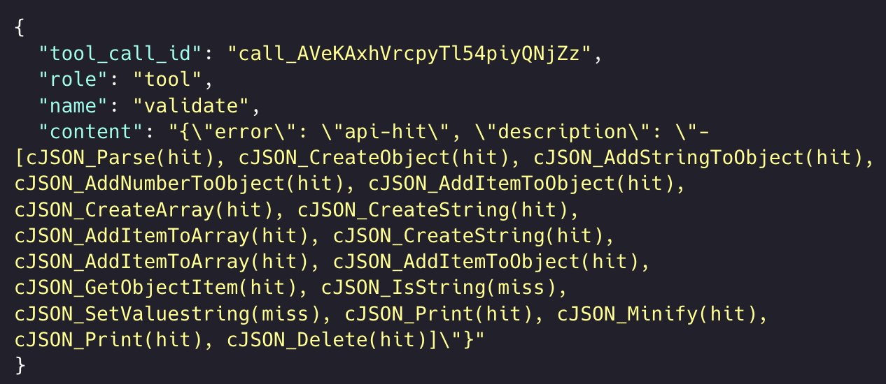 Figure 11. Tool Call: Harness Validation (Critical Path Unhit)